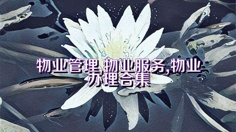 物业管理,物业服务,物业办理合集