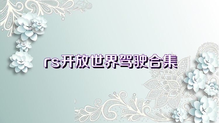 rs开放世界驾驶合集