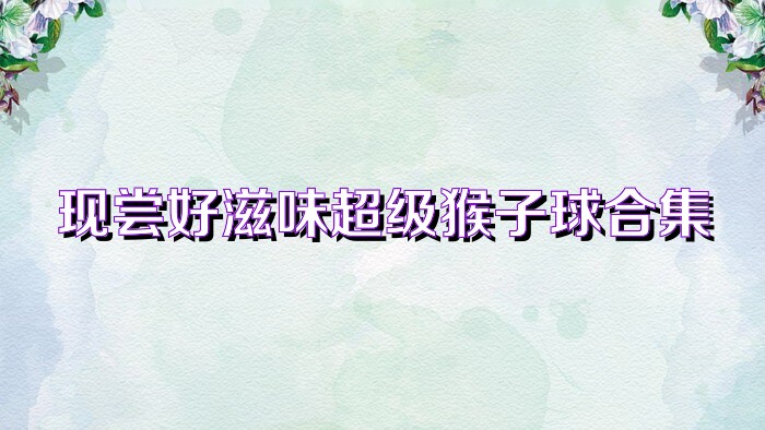 现尝好滋味超级猴子球合集