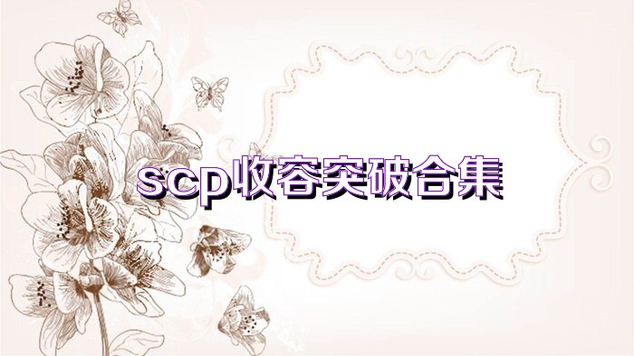 scp收容突破合集