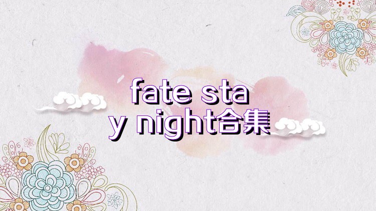 fate stay night合集