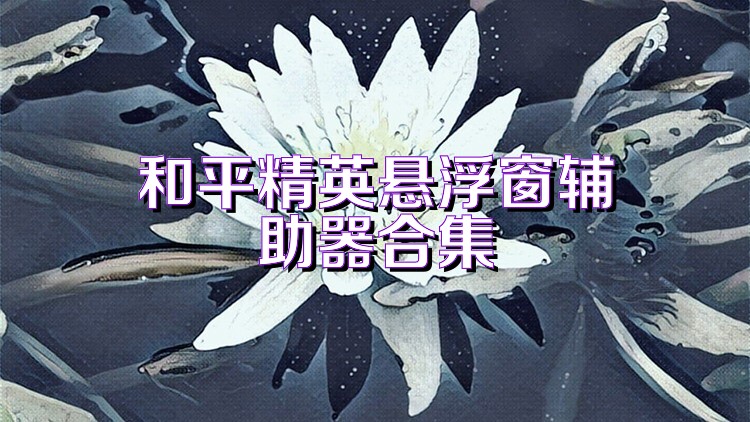 和平精英悬浮窗辅助器合集
