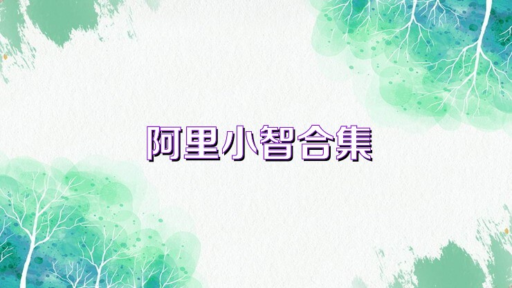 阿里小智合集