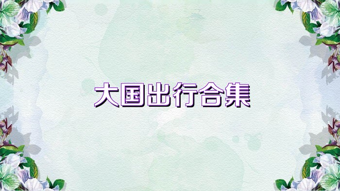 大国出行合集