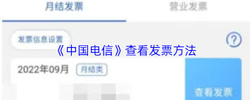 中国电信app如何查发票信息